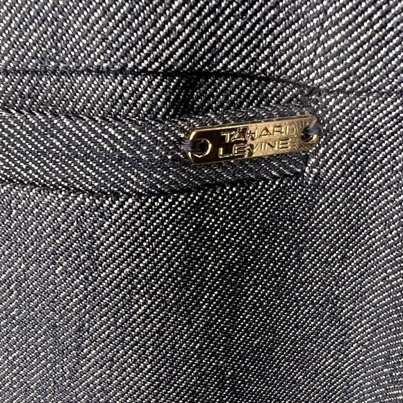 D20.10 TAHARI Arthur S. Levine NAVY TWEED STRAIGHT SKIRT  SZ 14 - Picture 3 of 10